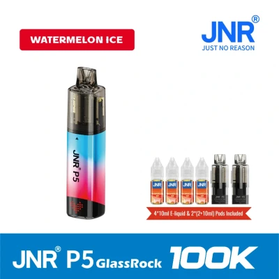 Watermelon ice+Watermelon ice | JNR Vape P5 GlassRock 100K Puffs Kit - Refillable & Replaceable Pod Vape
